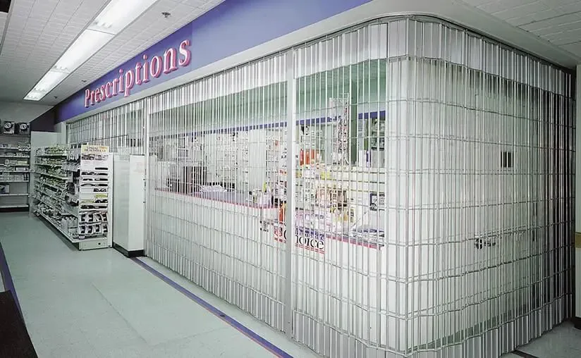 Security Grilles — Security Grilles Cesg10 Straight Pattern Rolling Steel